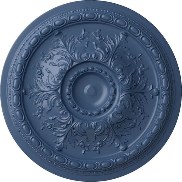 Ekena Millwork 28" x 2-3/4" Stockport Urethane Ceiling Medallion (Fits Canopies up to 6-1/4"), Hand-Painted Americana