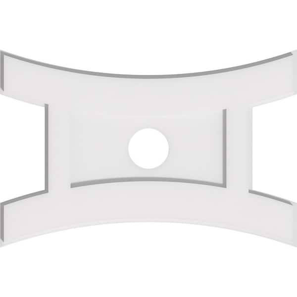 Ekena Millwork 22 in. x 14.62 in. x 1 in. Haven Architectural Grade PVC Contemporary Ceiling Medallion