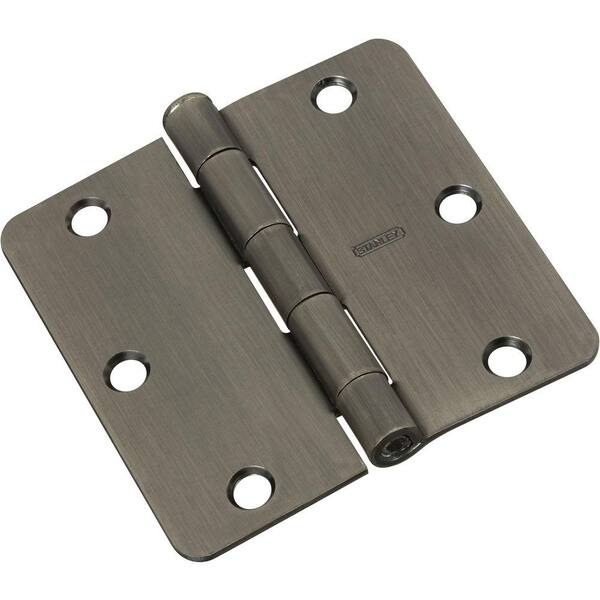 Stanley-National Hardware 3-1/2 in. x 3-1/2 in. Antique Nickel Residential Hinge-DISCONTINUED