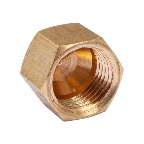 LTWFITTING 1/4 in. Brass Compression Cap Fitting (10-Pack)