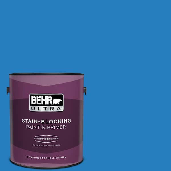 BEHR ULTRA 1 gal. #P510-6 Brilliant Blue Extra Durable Eggshell Enamel Interior Paint & Primer