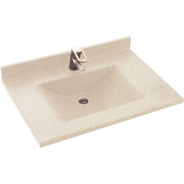 Swan Contour 25 in. W x 22 in. D Solid Surface Vanity Top with Sink in Tahiti Desert