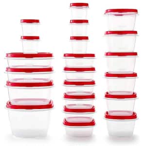 42Pc Food Storage Containers with Lids, Steam Vents, Microwave and Dishwasher Safe in Red