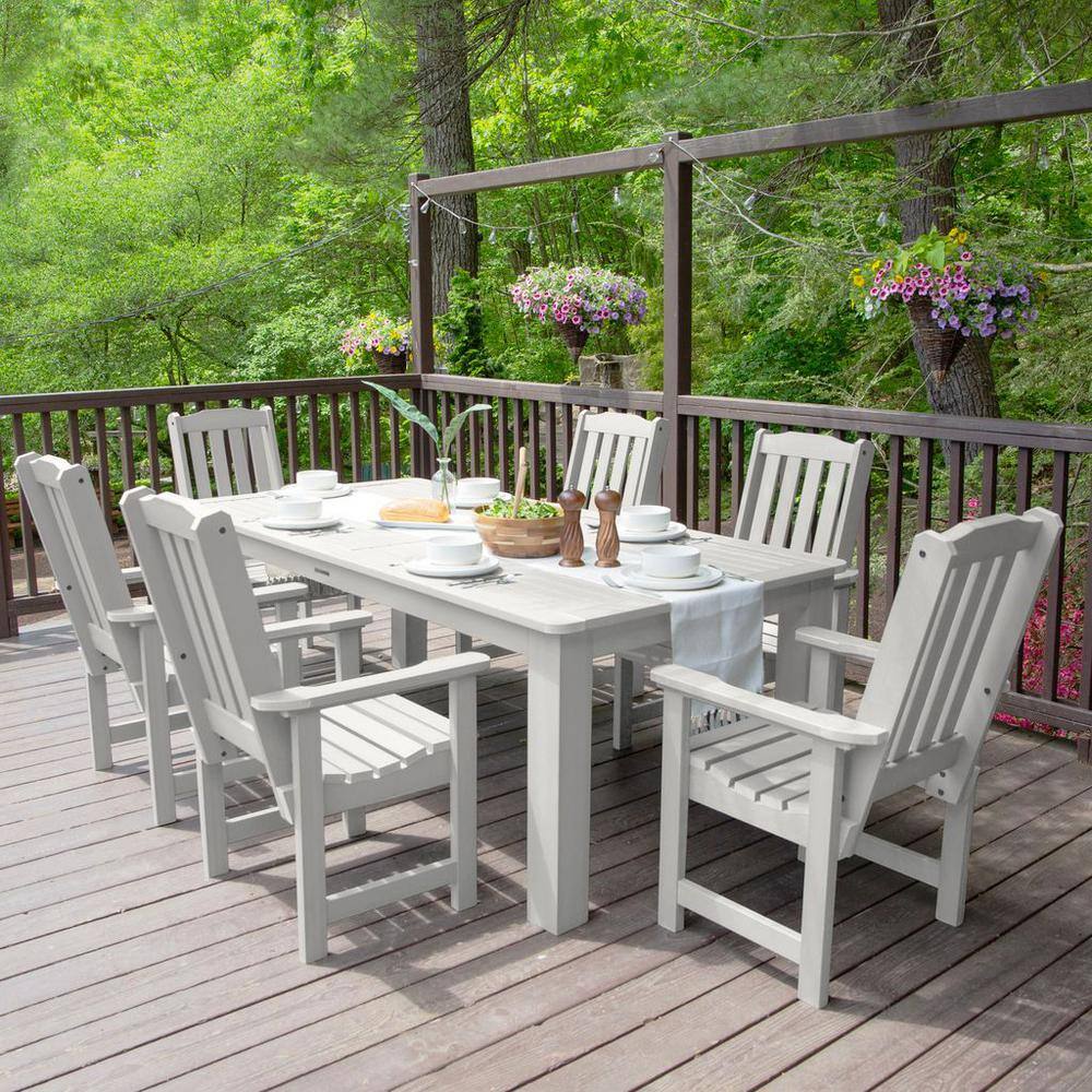 Lehigh 7-Piece White Recycled Plastic Dining Set