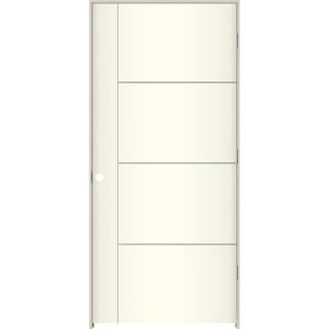 36 in. x 80 in. Left-Hand Solid Core Frost Composite Single Prehung Interior Door