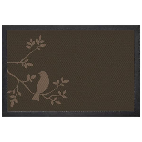 BERNINI FOUNTAINS Aqua Indoor Outdoor Mat Foliage Brown 24 in. L x 5 in. W