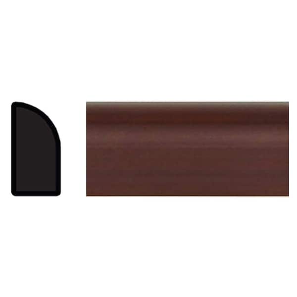 TRIMFINITY 1/4 in. x 1/2 in. x 96 in. Polystyrene Mahogany Shoe Molding