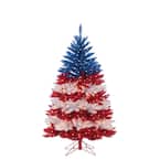 Lightshare 7 ft. Pre-Lit LED Palm Artificial Christmas Tree with Green ...