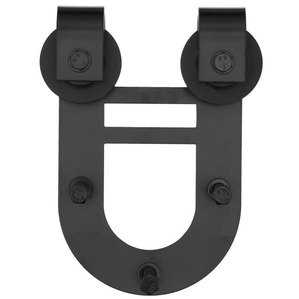 72 in. Antique Bronze Rustic Horseshoe Barn Style Sliding Door Track and Hardware Set 72 in. Antique Bronze Rustic Horseshoe Barn Style Sliding Door Track and Hardware Set