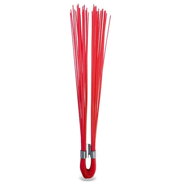 6 in x 0.5 ft Stake Whisker Markers, Red, 500 EA