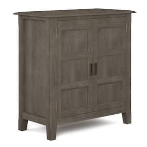 Burlington Solid Wood 30 in. Wide Transitional Low Storage Cabinet in Farmhouse Grey