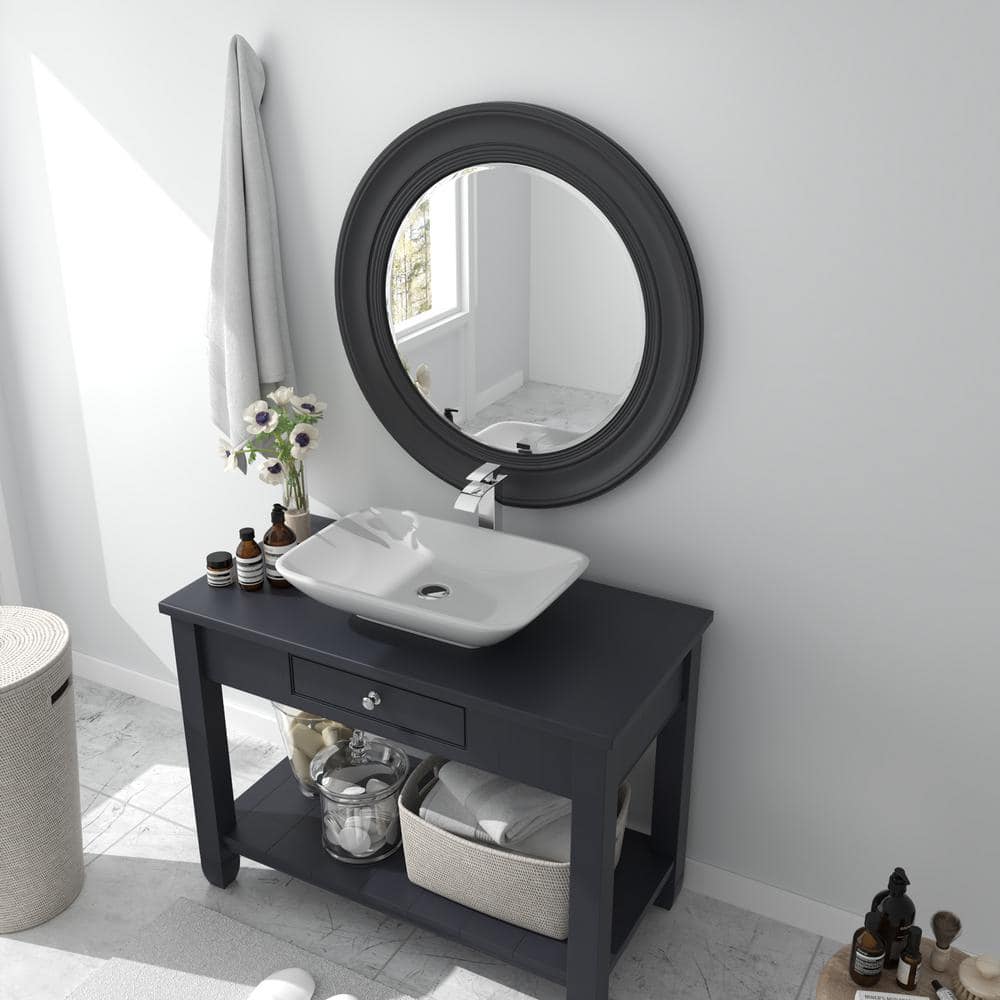 Polished Chrome Waterfall Vessel Sink Faucet with Lever Handle