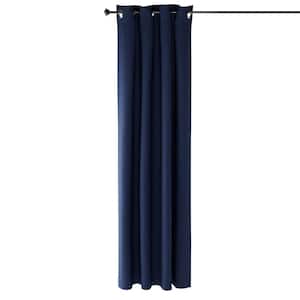 Dark Blue Grommet Blackout Curtain - 52 in. W x 84 in. L