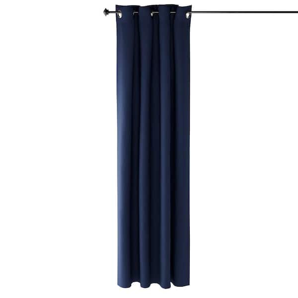 Furinno Dark Blue Grommet Blackout Curtain - 52 in. W x 84 in. L