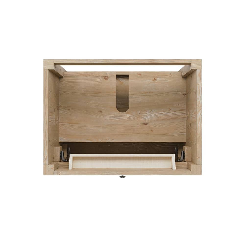 Cora 30" Light Brown Solid Wood Freestanding Bathroom Vanity