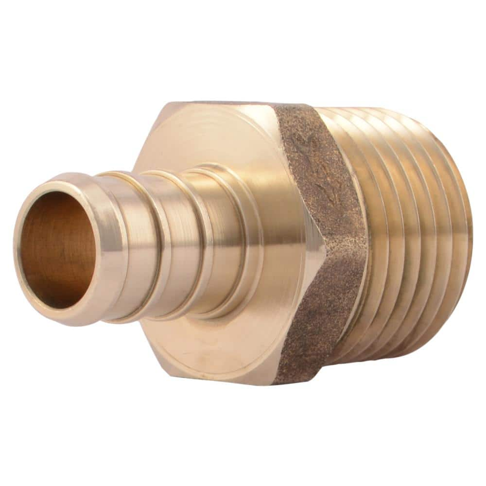 SharkBite 1/2 In. PEX Barb X 1/2 In. MNPT Brass Adapter Fitting (10 ...