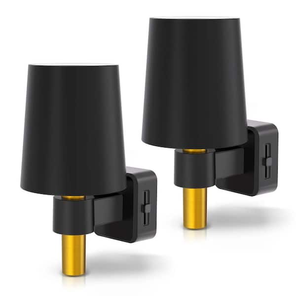 Vintage Plug-in Night Light, Dimmable 3000K Auto On/Off Dusk-to-Dawn Sensor for Bedroom, Hallway, Stairway (2-Pack)