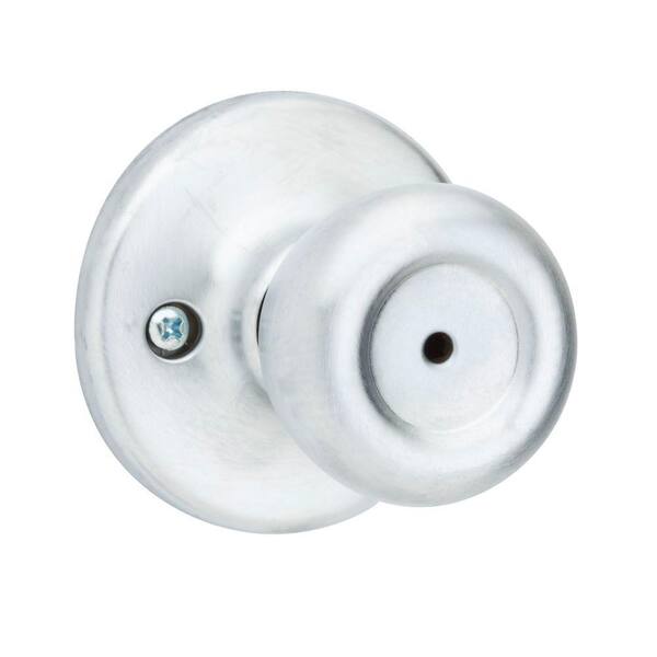 Kwikset Tylo Satin Chrome Privacy Bed/Bath Door Knob with Lock L509736