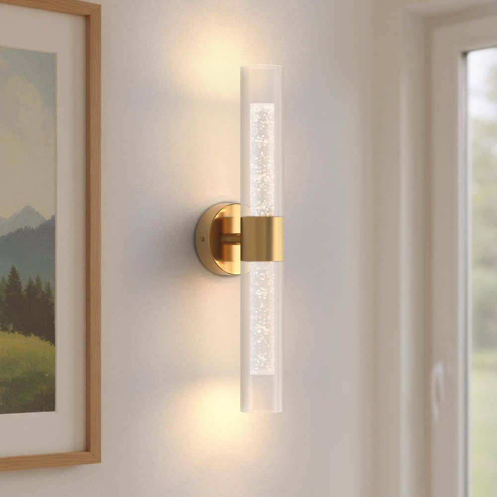 22 in. Brass Bubble Glass Wall Sconce Set of 2, Dimmable Wall Decor for Bedroom Living Room price history on PriceWatchPro