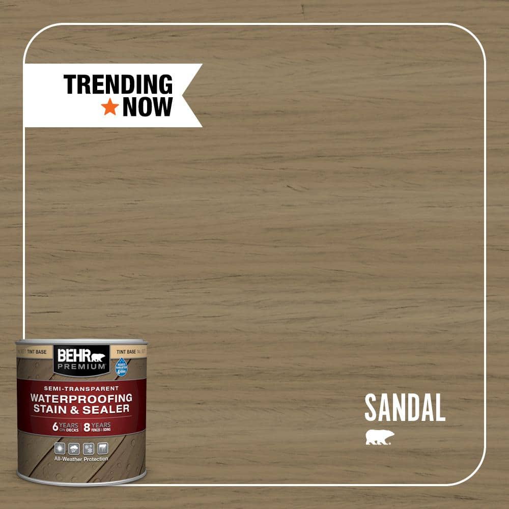 8 oz. #ST-121 Sandal Semi-Transparent Waterproofing Exterior Wood Stain and