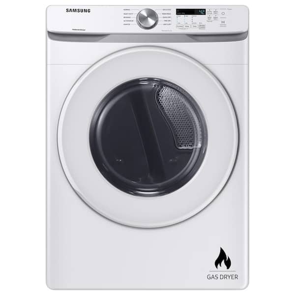 Samsung 7.5 cu. ft. Stackable Vented Gas Dryer with Sensor Dry in White
