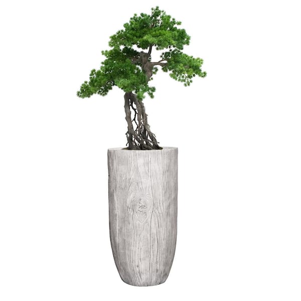 VINTAGE HOME Artificial 56 in. High Artificial Faux Pine Tree With Fiberstone Planter For Home Decor