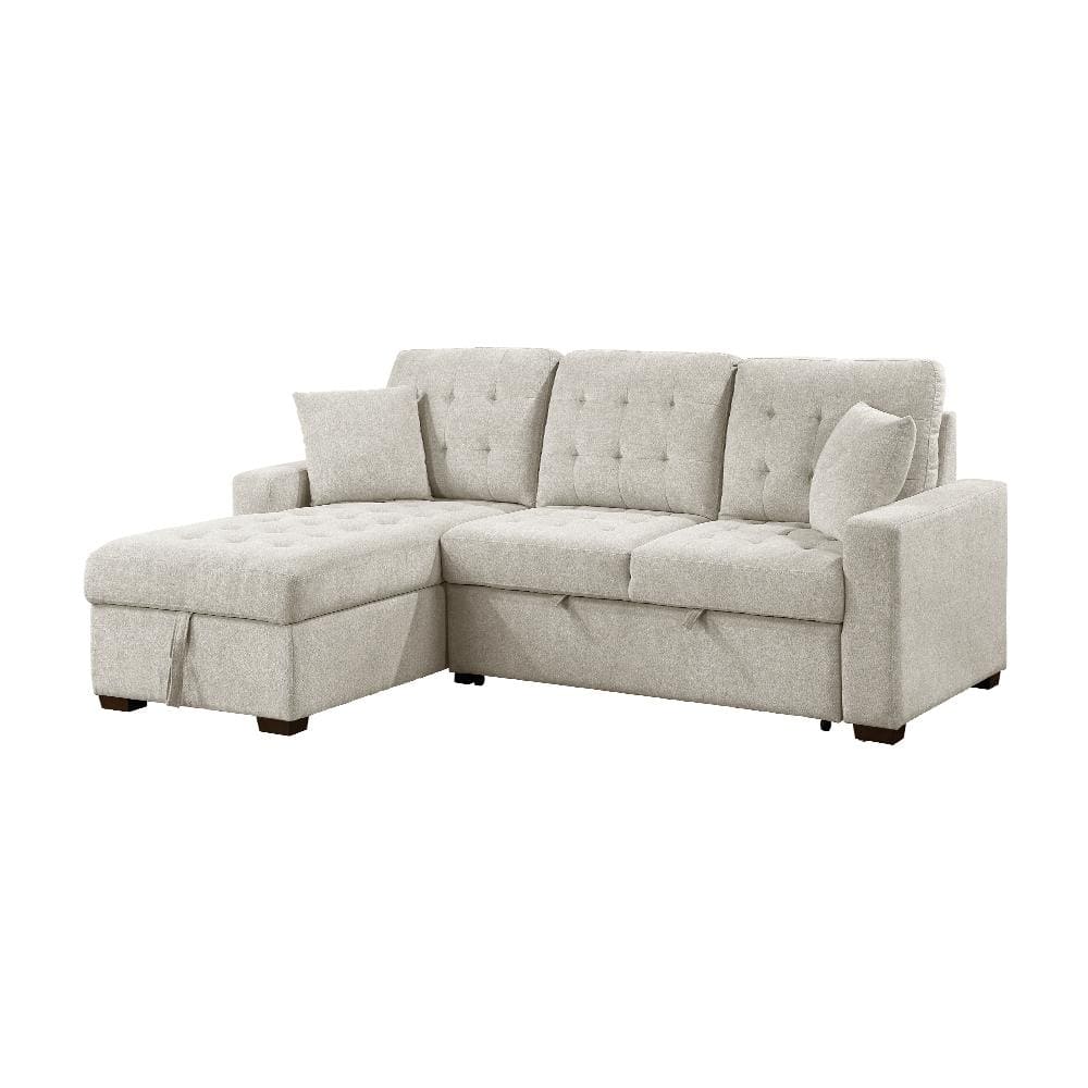 Rupert 86 in. Straight Arm 2-Piece Fabric Sectional Sofa with Left Chaise, 