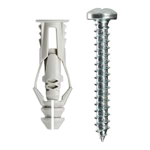 #8 x 1-1/2 in. Plastic Push-In Ribbed 46 lbs. Anchors (15-Pack)
