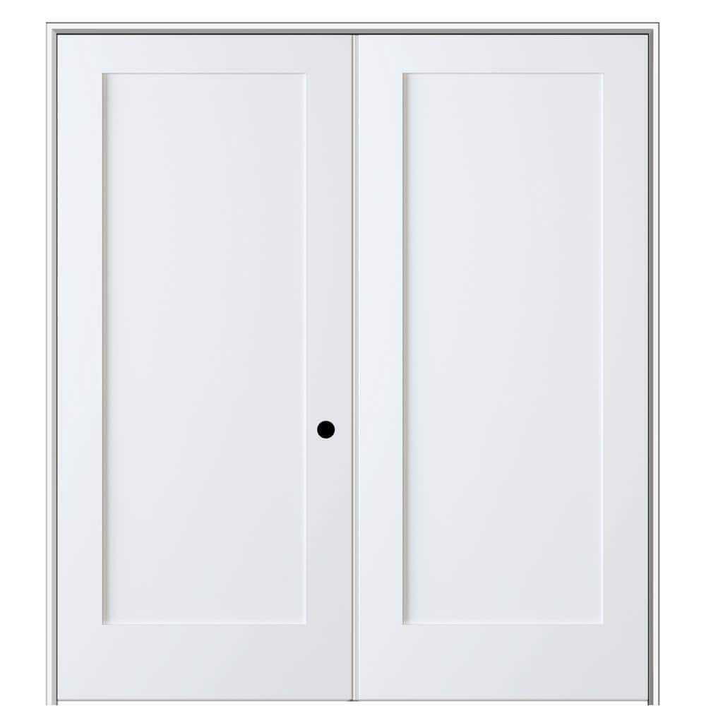 Shaker Flat Panel 72 in. x 80 in. Left Hand Solid Core Primed Composite Double Prehung French Door with 6-9/16 in. Jamb price history on PriceWatchPro