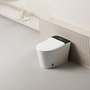 Elongated Smart Bidet Toilet 1.28 GPF in White w/Voice Control, Bubble Shield, Heated Seat, Dryer, Warm Water, Screen