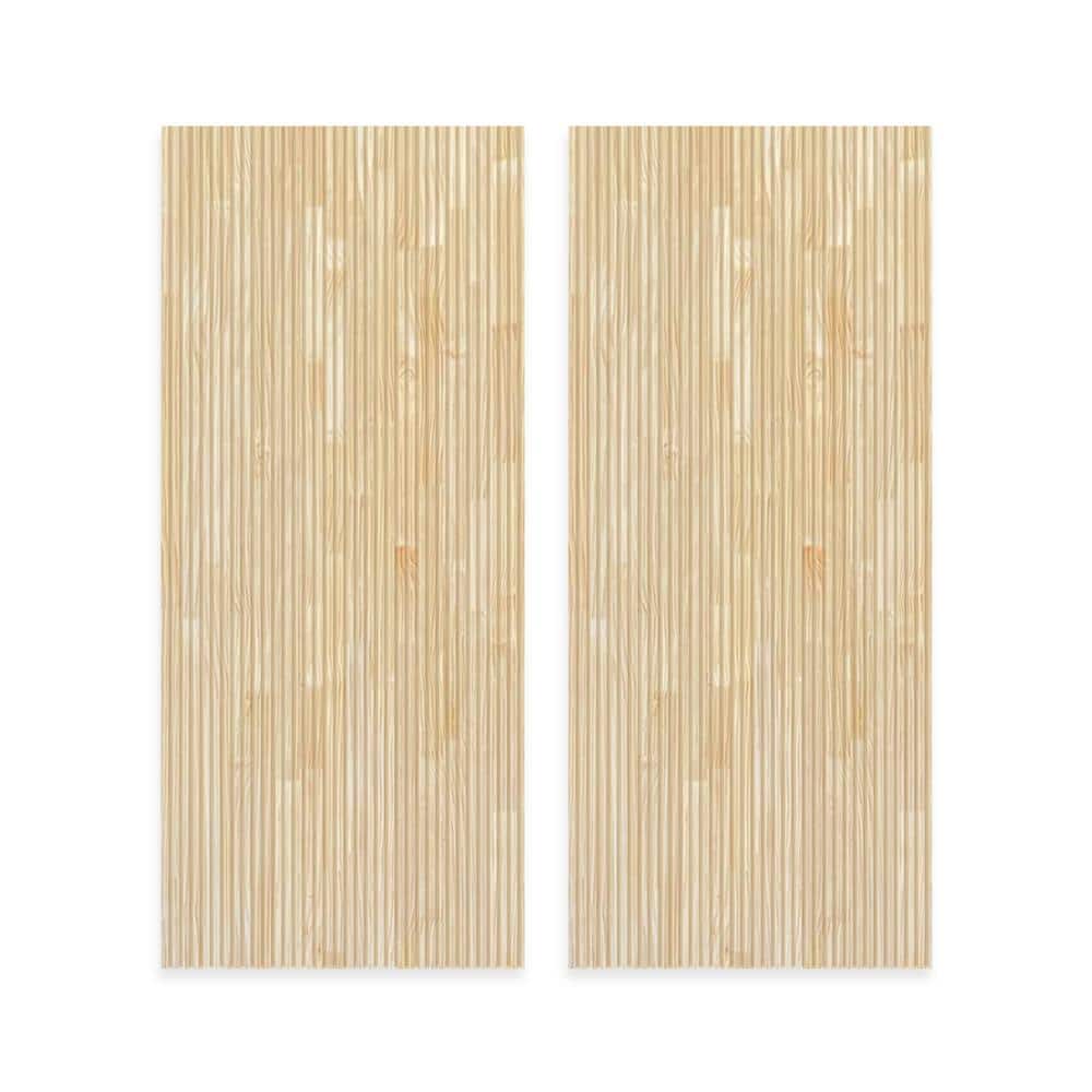 72 in. x 80 in. Japanese Series Pre Assemble Natural Pine Wood Unfinished Interior Double Sliding Closet Doors price history on PriceWatchPro