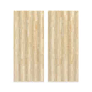 84 in. x 84 in. Japanese Series Pre Assemble Natural Pine Wood Unfinished Interior Double Sliding Closet Doors