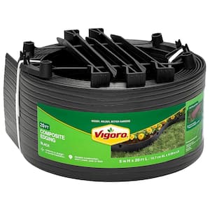 20 ft. Black Composite Edging with Stakes
