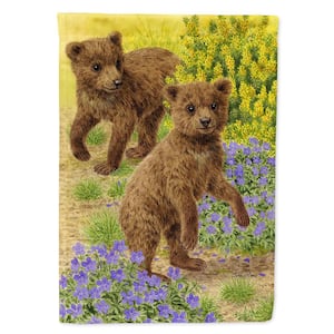11 in. x 15-1/2 in. Polyester Bear Cubs Garden Flag 2-Sided 2-Ply