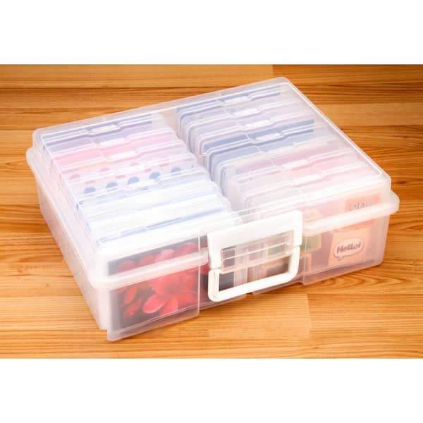 Photo Storage Boxes 6x4 Up To 600 Photos in 6 Plastic Organiser Box  Containers