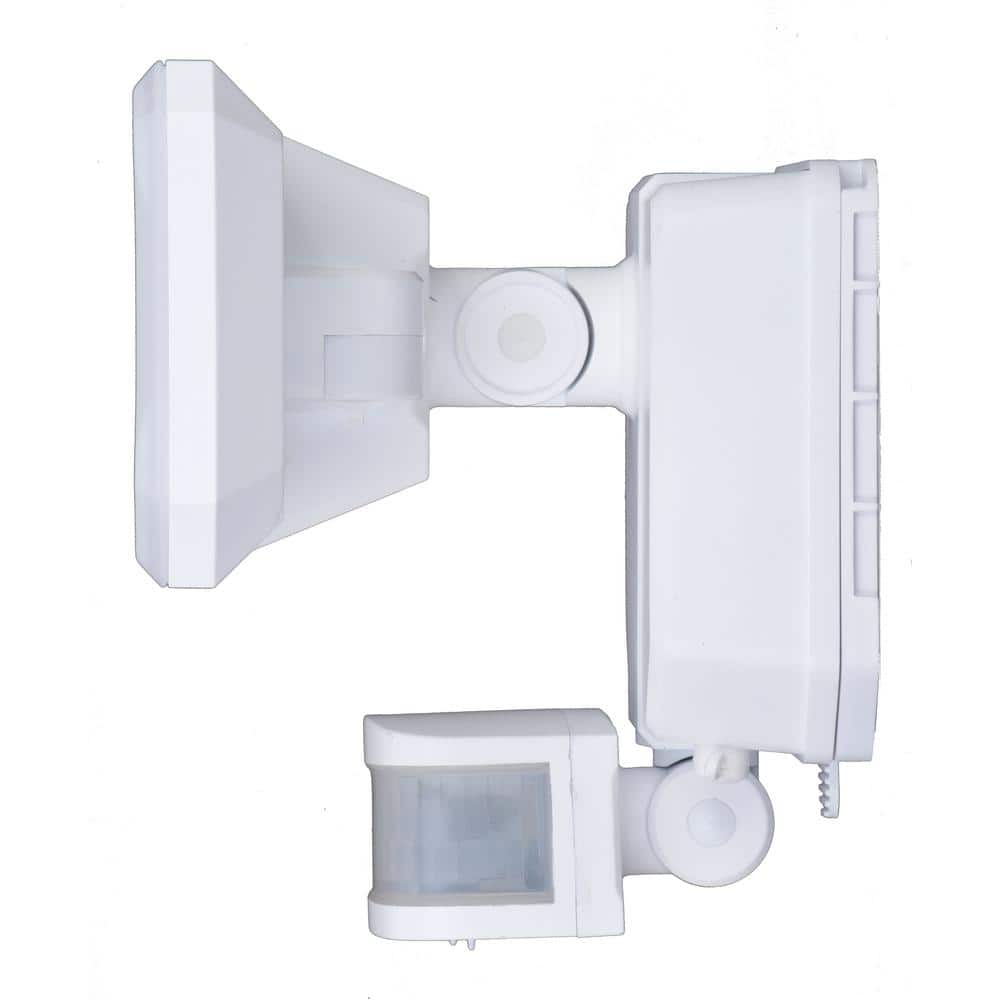 White Solar Powered LED Outdoor Security Flood Light with Motion Sensor