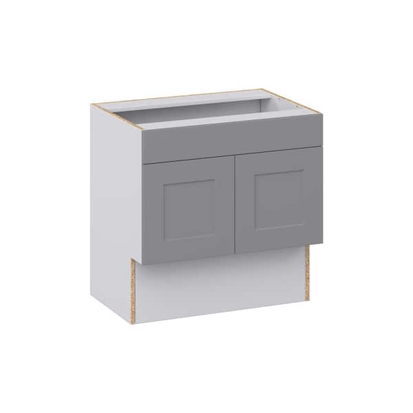 J COLLECTION Bristol Painted Slate Gray Shaker Assembled 30 in.W x30 in ...