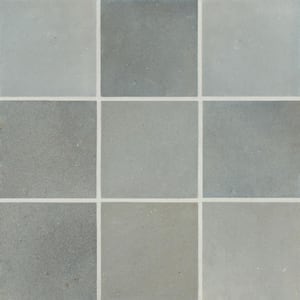 Celine Square 4 in. x 4 in. Matte Blue Porcelain Floor Tile (5.38 sq. ft./Case)