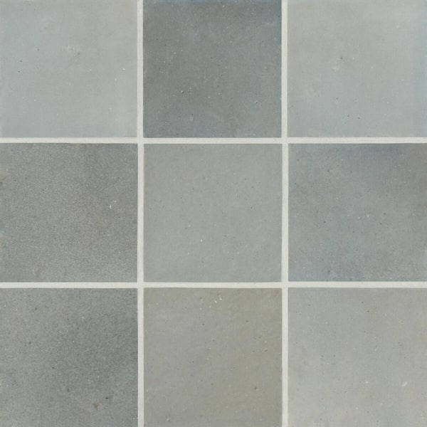 Bedrosians Celine Square 4 in. x 4 in. Matte Blue Porcelain Floor Tile (5.38 sq. ft./Case)