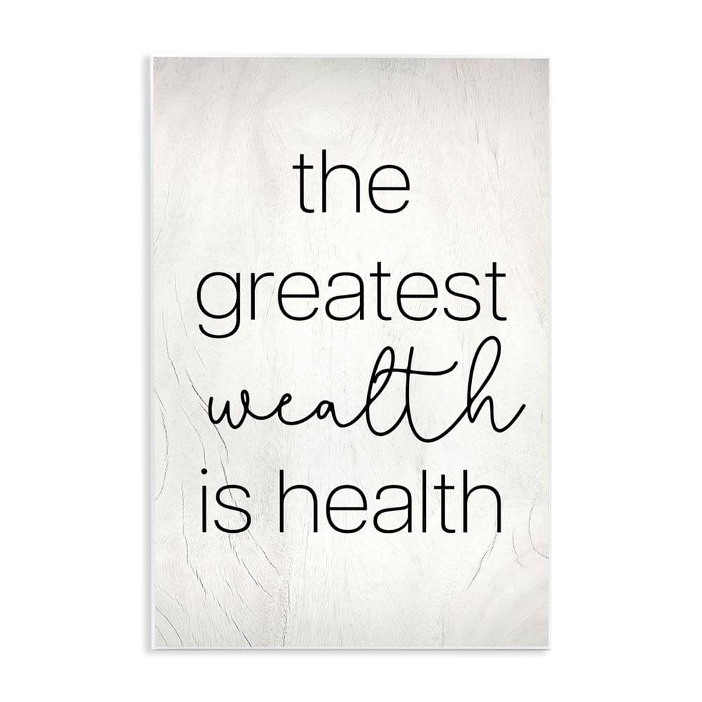 Greatest Wealth Is Health Phrase by Lil' Rue Unframed Graphic Art Print Typography 19 in. x 13 in. price history on PriceWatchPro