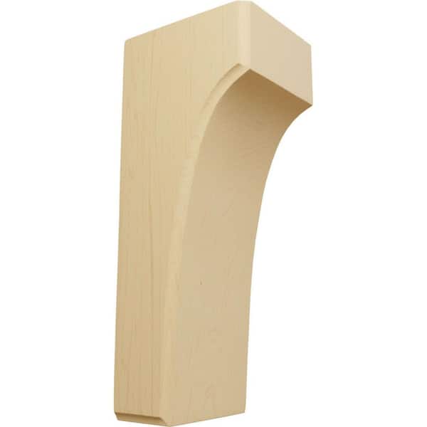 Ekena Millwork 3-1/2 in. x 4 in. x 10 in. Unfinished Alder Clarksville Corbel