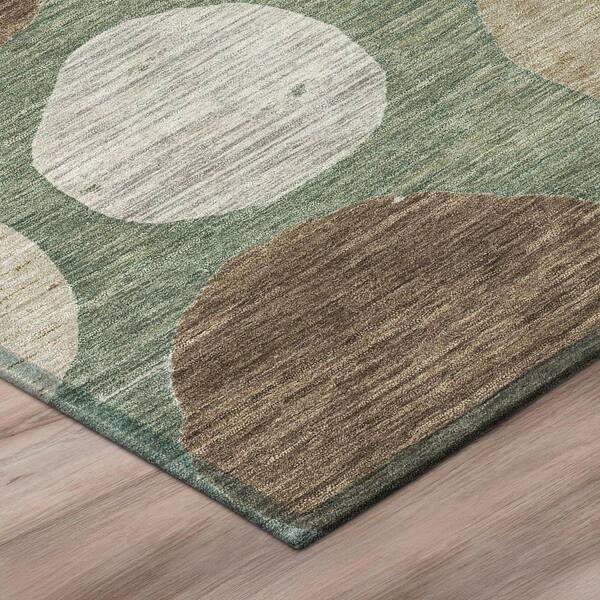Chantille Machine Washable Indoor/Outdoor Abstract ACN3056 Basil 10 ft. x 14 ft. Area Rug