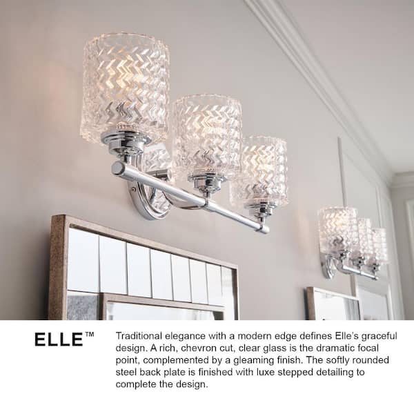 HINKLEY - Elle 14.5 in. 2 Light Chrome Vanity Light