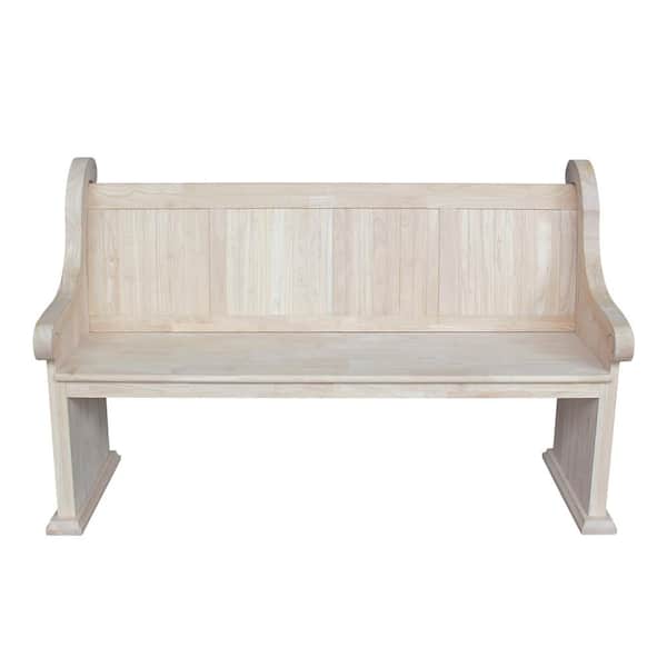 International Concepts Unfinshed 60 in. W Sanctuary Bench