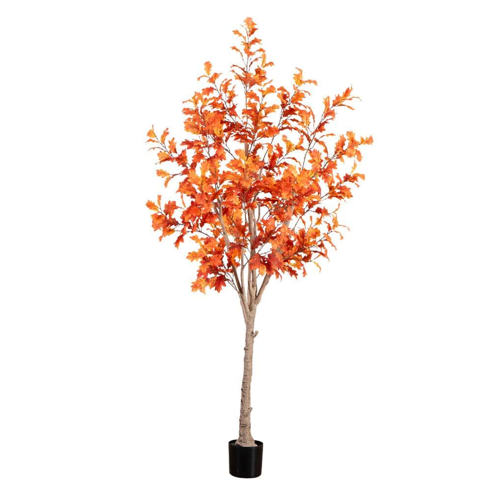 Nearly Natural 8 ft. Oak Artificial Tree T4809 - The Home Depot