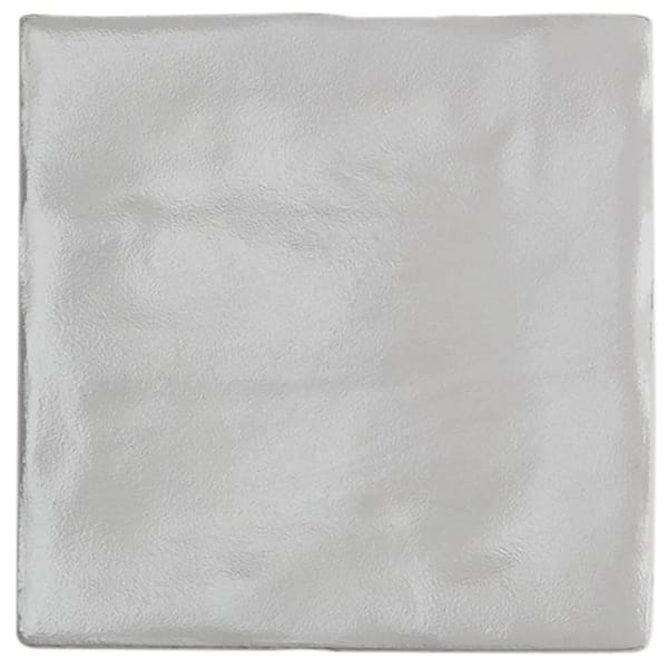 Ivy Hill Tile Amagansett 4 in. x 4 in. Fog Gray Satin Ceramic Wall Tile Sample