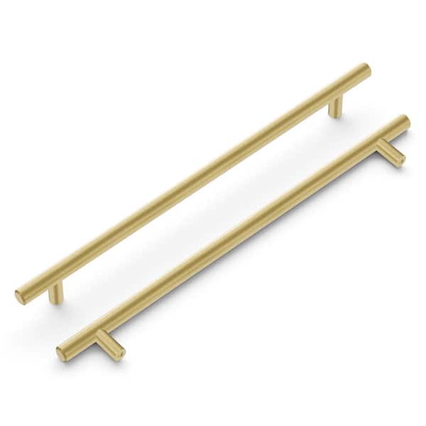 HICKORY HARDWARE Bar Pulls Collection 256mm (10 in.) C/C Royal Brass Cabinet Drawer & Door Pull