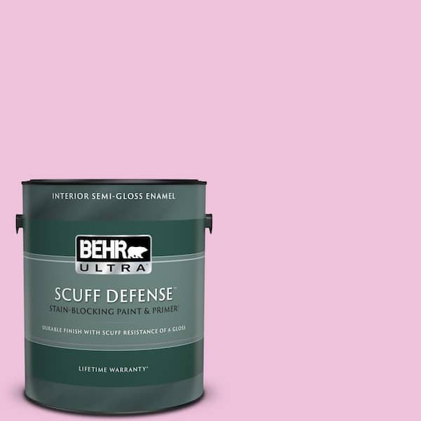 BEHR ULTRA 1 gal. #P120-1 Starlet Pink Extra Durable Semi-Gloss Enamel Interior Paint & Primer