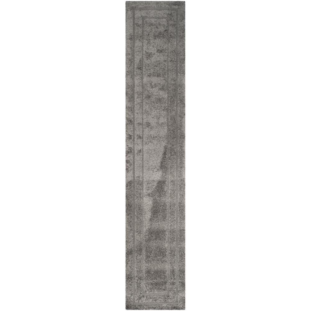 Florida Shag Gray 2 ft. x 11 ft. Border Runner Rug price history on PriceWatchPro