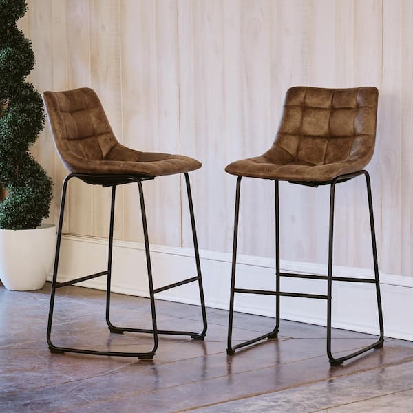 Picket House Furnishings Richmond 29 in. Brown Bar Stool (Set of 2